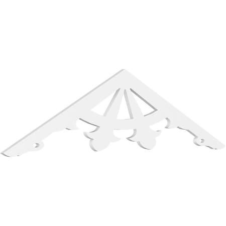 Ekena Millwork Pitch Riley Architectural Grade PVC Gable Pediment, 72"W x 18"H x 1"P (6/12) GPP072X018X100RIL